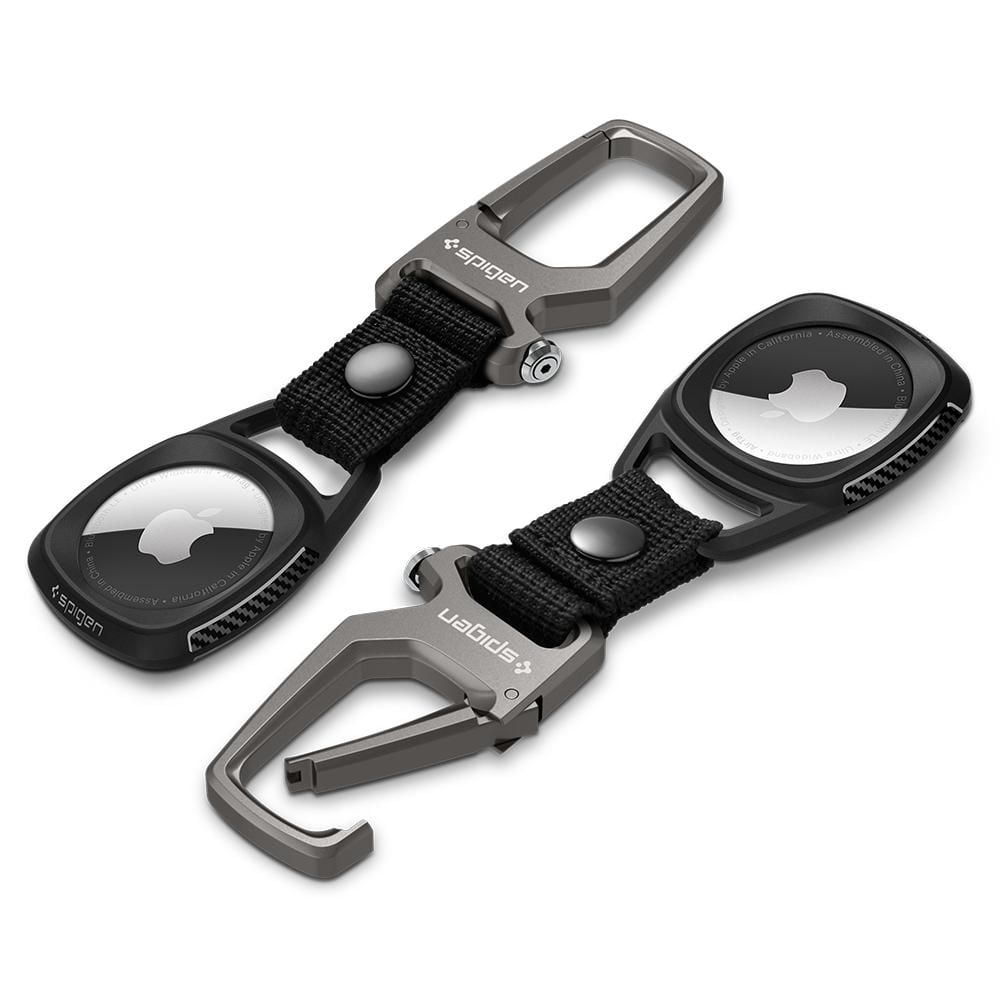 Apple AirTag Spigen Rugged Armor Keyring - Matte Black