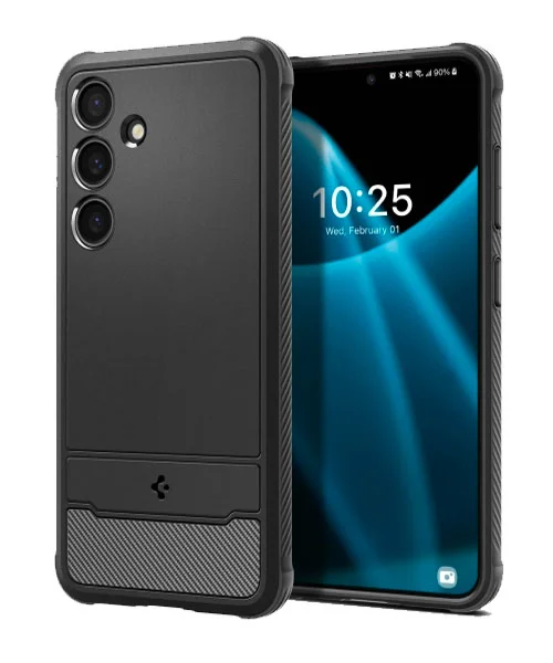 Spigen Rugged Armor Black Case For Samsung Galaxy S24 Plus