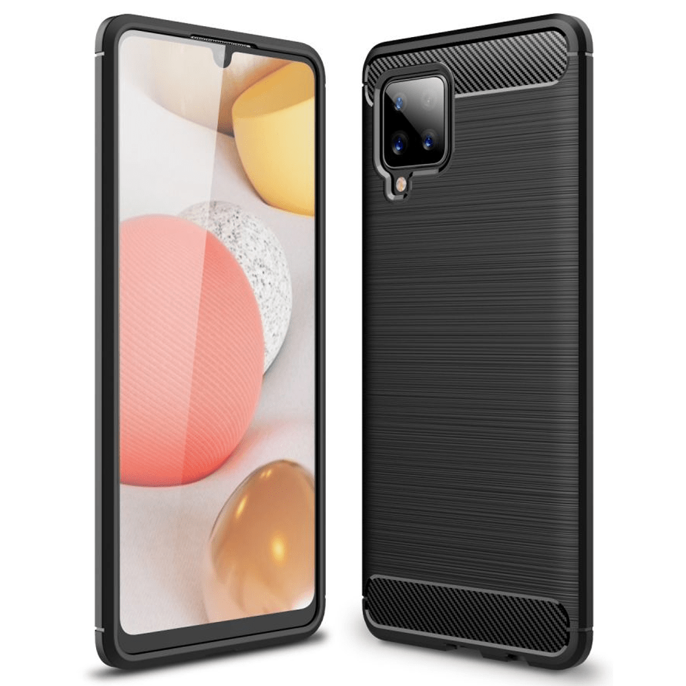 Samsung Galaxy A42 5G Tech-Protect Carbon Fiber Case - Black