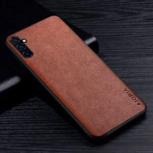 2) Aioria Samsung Galaxy A13 5G Leather Style Case - Brown