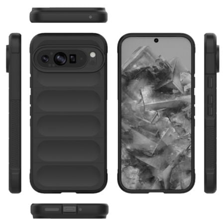 Rugged Armor Flexi Grip Black Case - For Google Pixel 9 Pro XL