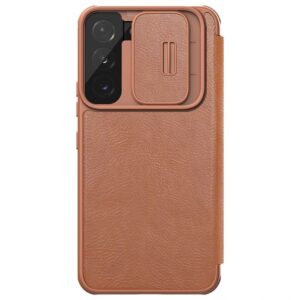 Genuine Nillkin Qin Series Leather Samsung Galaxy S22 Plus Case - Brown