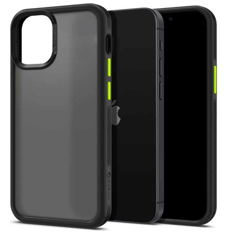 iPhone 12 & 12 Pro Spigen Cyrill Colour Brick Case - Black