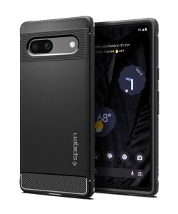 Spigen Rugged Armor Black Case - For Google Pixel 7A