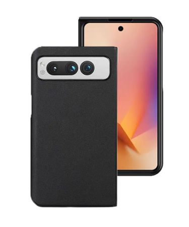 ToughJAK Genuine Black Leather Case - For Google Pixel Fold