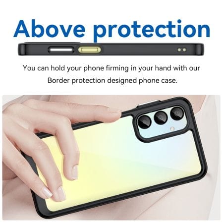 Hybrid Acrylic Protective Black Back Cover with Screen Protector - 2