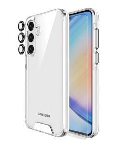 DefencePro Ant-Anti-Scratch Clear Case with Camera Lens & Screen Protector - For Samsung Galaxy A55 4G/ 5G