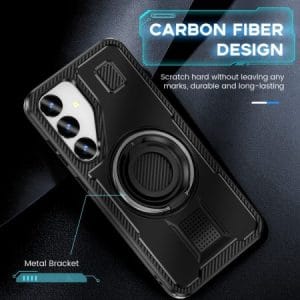 Carbon Fibre Heat Dissipation Gray Case and Screen Protector