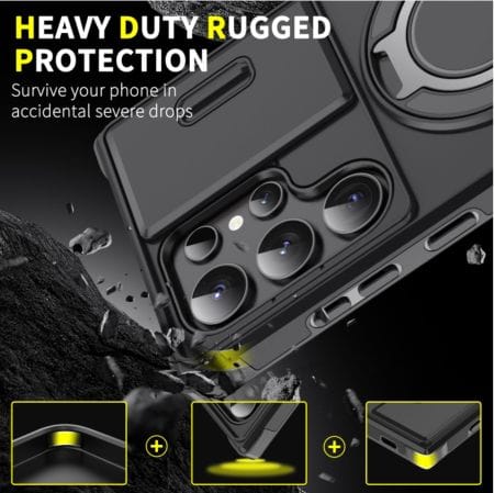 CamShield Pro Tough Black Case With Screen Protector - 1