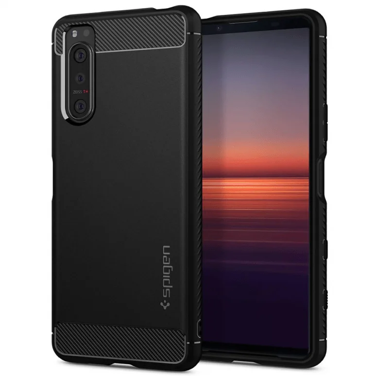 Best Sony Xperia 5 II & Xperia 1 II Cases (Top 6) 7 Sony Xperia 5 II Spigen Rugged Armor Case - Matte Black