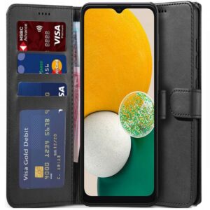 ToughJAK Leather Style Samsung Galaxy A13 5G Wallet Case - Black
