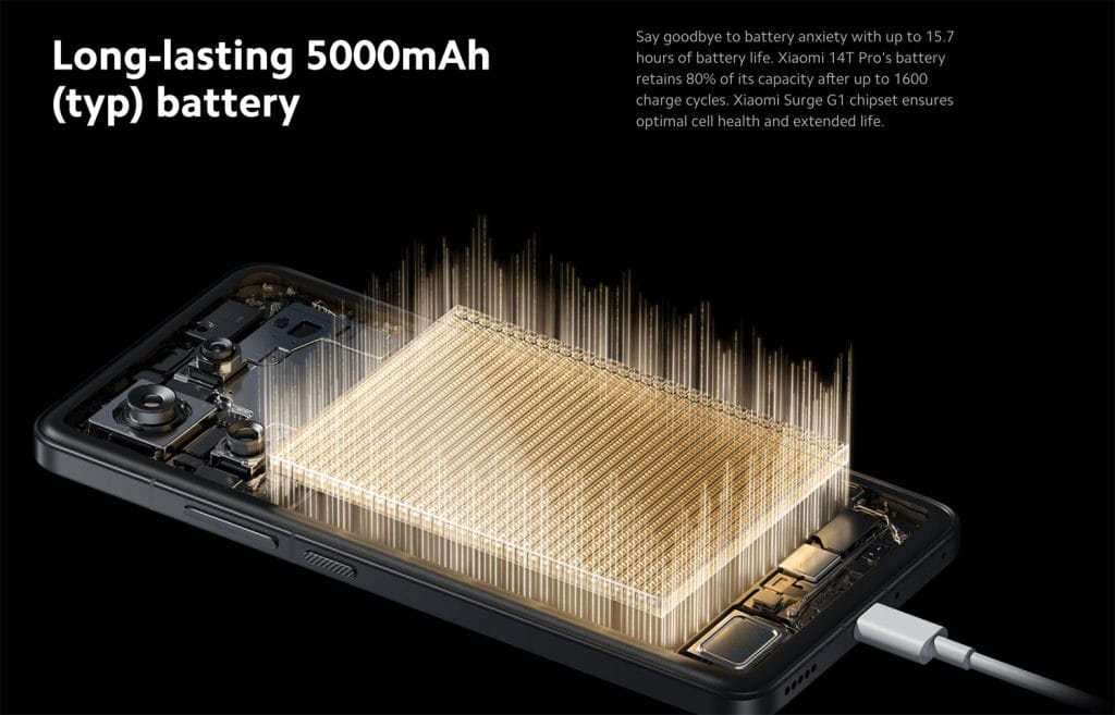 Xiaomi 14T Pro Battery and Charging